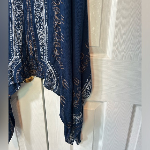 Earthbound Swimsuit Cover Adjustable Straps Navy Blue  Small Asymmetrical - Picture 2 of 12